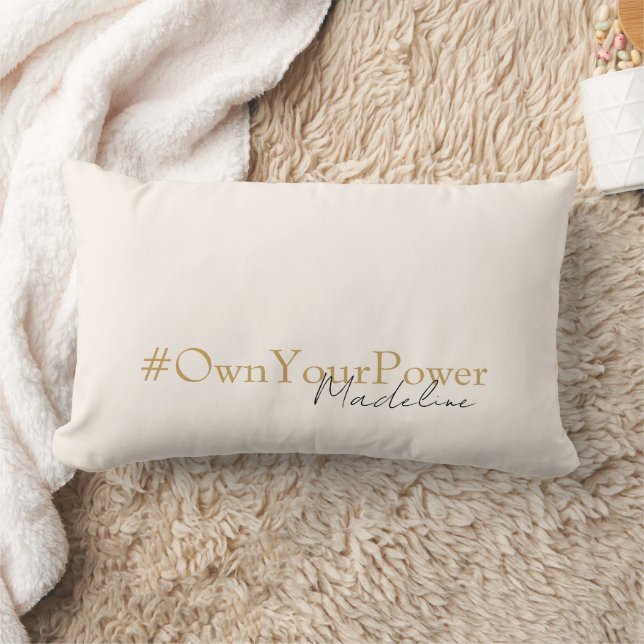 Girlboss Empowerment Gift - Personalised Name  Lumbar Cushion (Blanket)