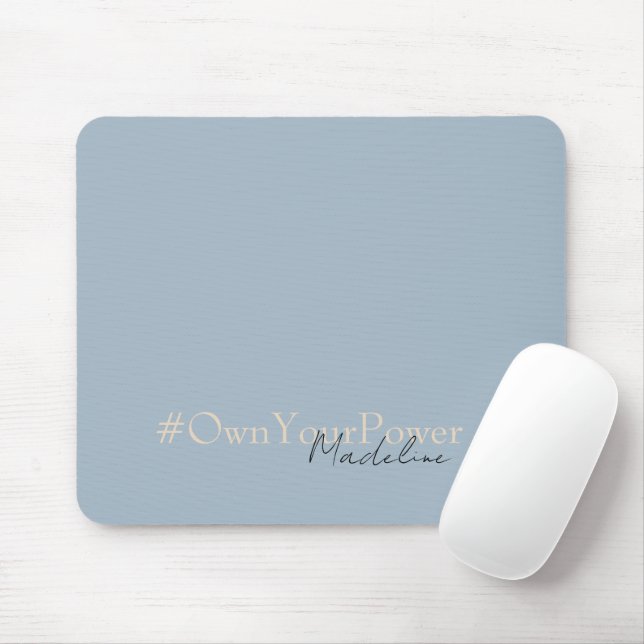 Girlboss Empowerment Gift - Personalised Name  -  Mouse Mat (With Mouse)