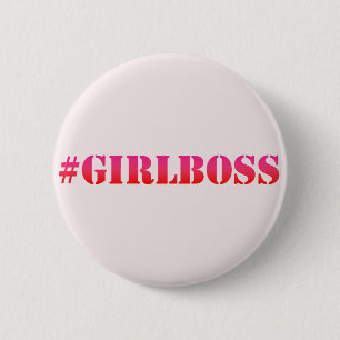 #GirlBoss - pink - Fun quote Button