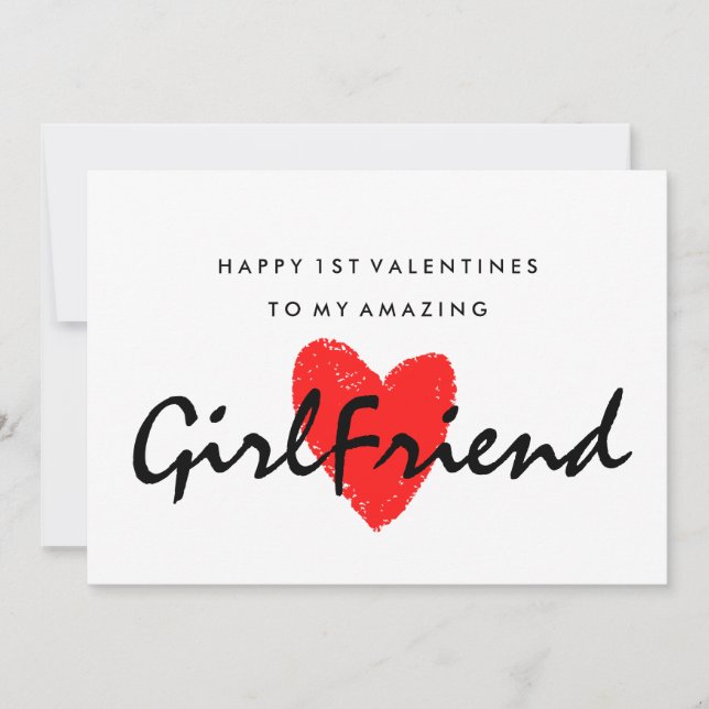 Girlfriend 1st Valentines Card (Front)