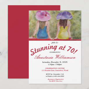 GIRLFRIEND BESTIES STUNNING AT 70 PARTY INVITATION