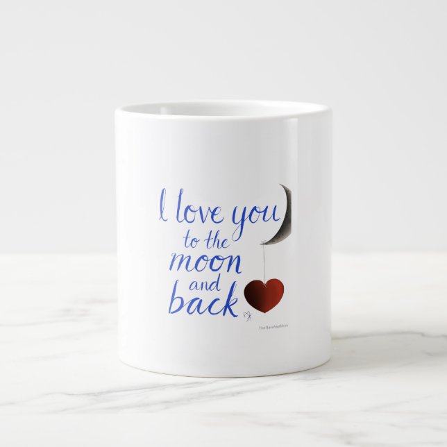 Girlfriend Boyfriend Love You To The Moon And Back Large Coffee Mug (Front)