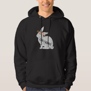 Girlfriend Bunny Matching Family Floral Bunny Rabb Hoodie