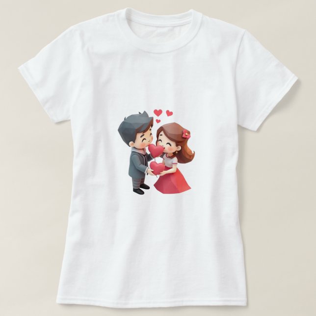 girlfriend cute love superhero  T-Shirt (Design Front)