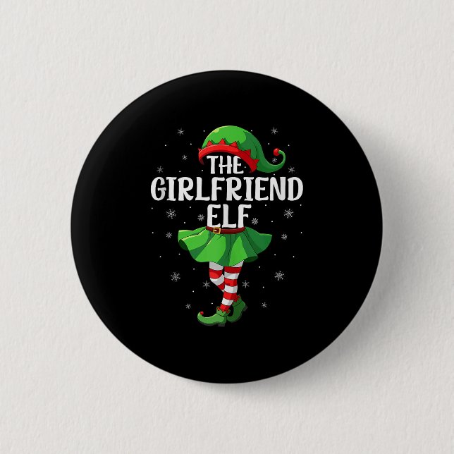 Girlfriend Elf Christmas Girls Women Elf Squad Xma 6 Cm Round Badge (Front)