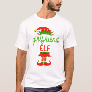 Girlfriend Elf Funny Matching Group Christmas Paja T-Shirt