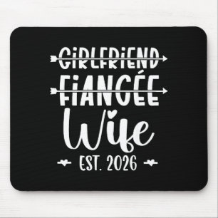 Girlfriend Fiance Wife 2026 Just Married Wedding H Mouse Mat