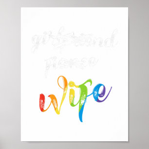 Girlfriend Fiance Wife Lesbian Pride LGBT Wedding Poster