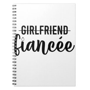 Girlfriend Fiancee Engagement Party Gift Engaged Notebook