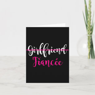 Girlfriend Fiancee Shirt Engagement Party Couple T Card