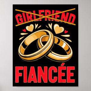 Girlfriend fiancée wife bride engaged engagement poster