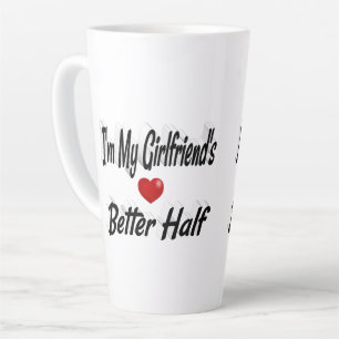 Girlfriend funny quote black text latte mug