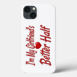 Girlfriend funny quote red text iPhone 13 case