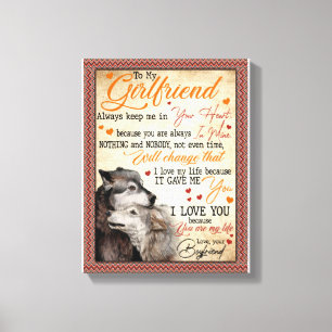 Girlfriend Gifts   Letter To My Girlfriend Canvas Print