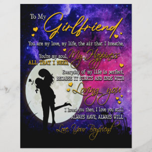 Girlfriend Gifts Letter To My Girlfriend Custom Letterhead