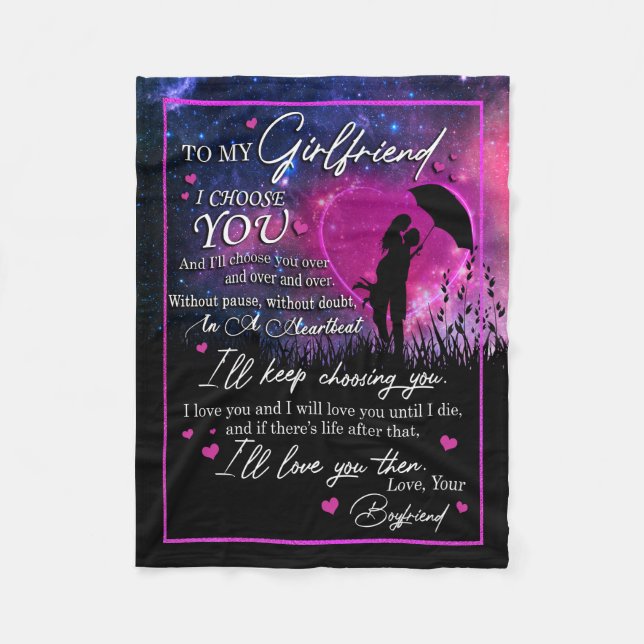 Girlfriend Gifts | Letter To My Girlfriend Fleece Blanket (Front)