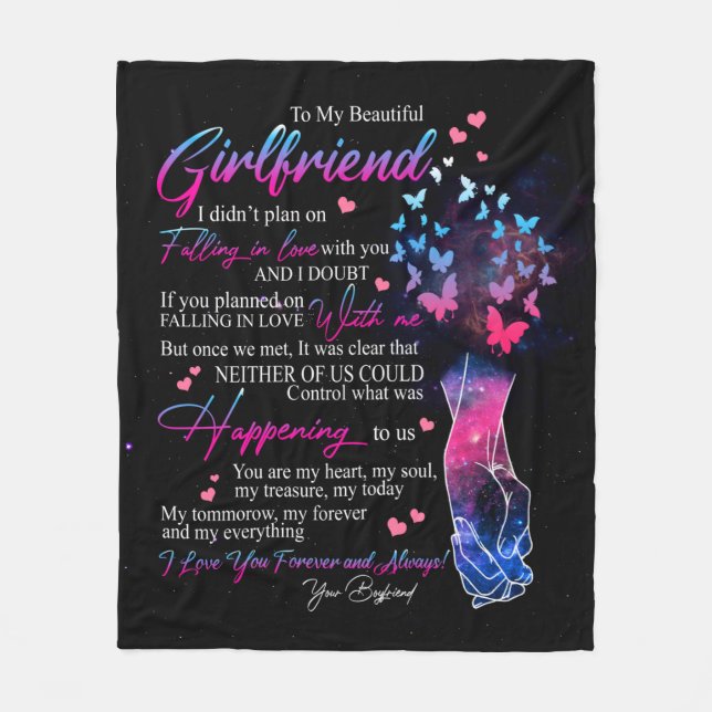 Girlfriend Gifts | Letter To My Girlfriend Fleece Blanket (Front)