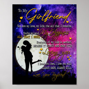 Girlfriend Gifts   Letter To My Girlfriend Poster