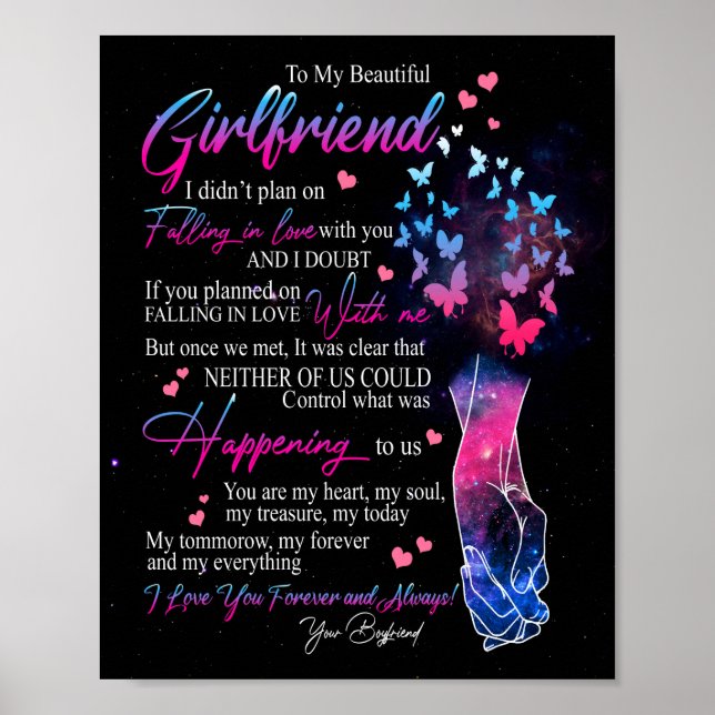 Girlfriend Gifts | Letter To My Girlfriend Poster (Front)