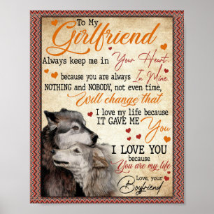 Girlfriend Gifts   Letter To My Girlfriend Poster