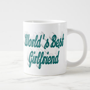Girlfriend green half script large coffee mug