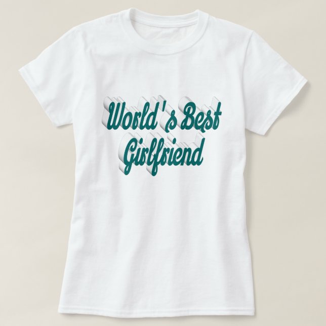 Girlfriend green script T-Shirt (Design Front)