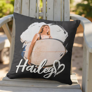 Girlfriend Grunge Simple Modern Heart Cool Photo Cushion