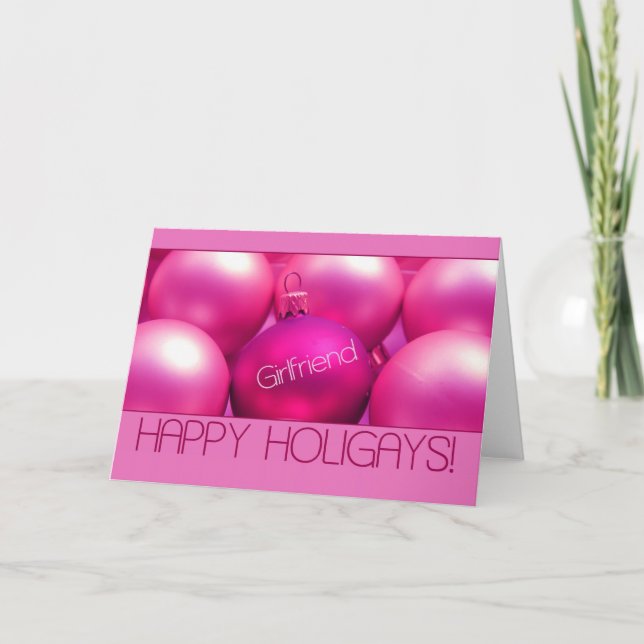 Girlfriend - Happy Holigays Card (Lesbian X-mas) (Front)
