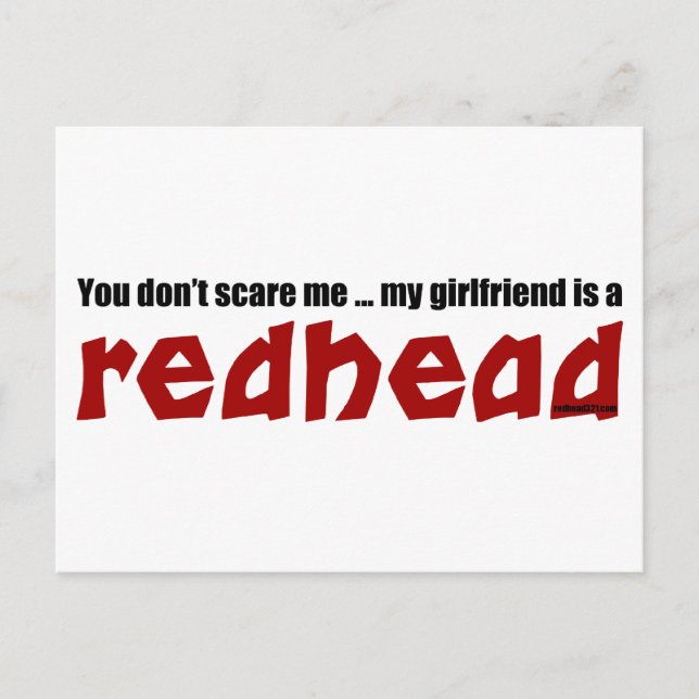 Girlfriend is Redhead Postcard (Front)