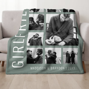 Girlfriend   Love You   Photo Collage Fleece Blanket