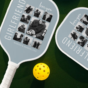 Girlfriend Love You Photo Collage Pickleball Paddle