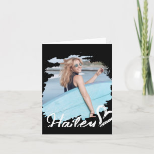 Girlfriend Nge Heart Simple Modern Cool Photo Card