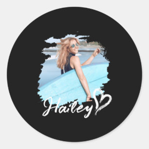 Girlfriend Nge Heart Simple Modern Cool Photo  Classic Round Sticker