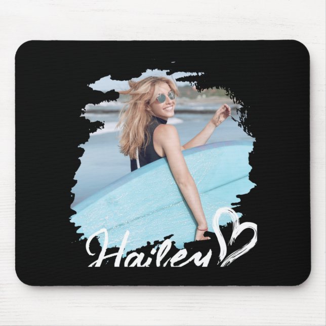 Girlfriend Nge Heart Simple Modern Cool Photo  Mouse Mat (Front)