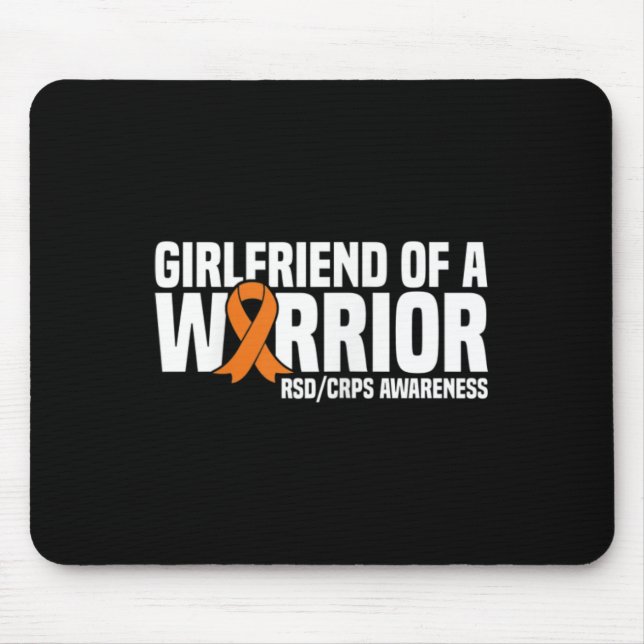 Girlfriend Of A Warrior Orange Ribbon Rsdcrps Awar Mouse Mat (Front)