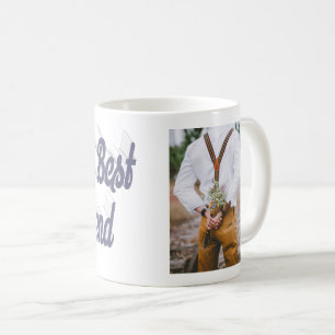 Girlfriend photo grey script coffee mug