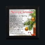 Girlfriend Poem - Christmas Design Gift Box<br><div class="desc">A great gift for a girlfriend at Christmas</div>