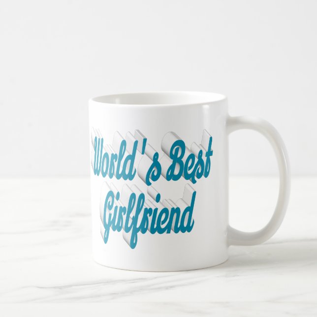 Girlfriend sea blue half script coffee mug (Right)