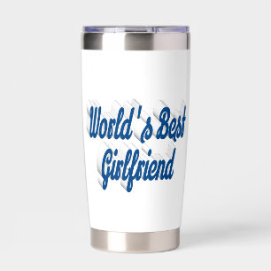 Girlfriend sea blue half script insulated tumbler