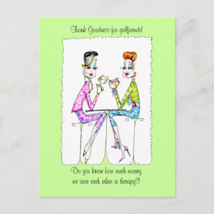 Girlfriend Therapy by Collene Kennedy Postcard