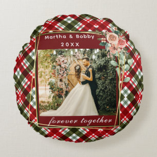 Girlfriend Together Forever Photo Round Cushion