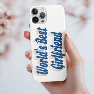 Girlfriend with sea blue typography iPhone 13 case
