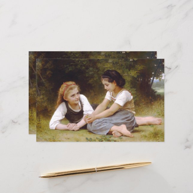 Girlfriends Collect Nuts, Les Noisettes Bouguereau (Front/Back In Situ)