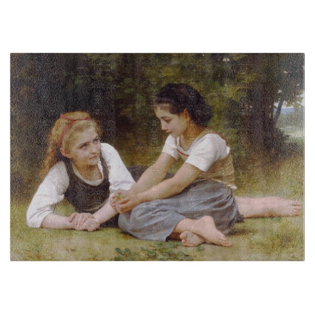 Girlfriends Collect Nuts, Les Noisettes Bouguereau Cutting Board (Front)
