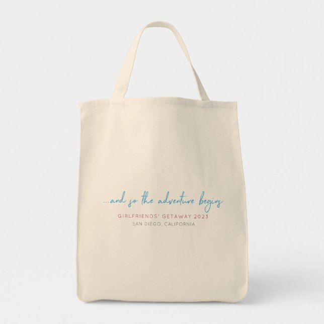 Girlfriends' Getaway Customisable Tote Bag (Front)