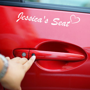 Girlfriends Name Seat funny Relationship Gifts Window Cling