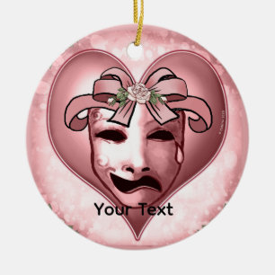 Girlie Actor Mask Ceramic Tree Decoration