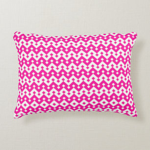 Girlie Candy Pink and White Accent Pillow, Cushion