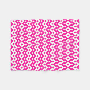 Girlie Candy Pink and White Fleece Blanket