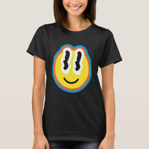 Girlie Cute Sticker Style Silly Eyes Smile T-Shirt